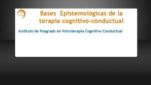 Epistemologia de la terapia cognitivo conductual