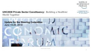 UHC 2030 Private Sector Constituency Building a Healthier
