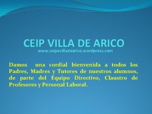 Ceip villa de arico