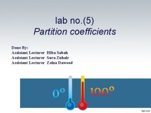 Partition coefficient