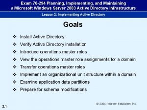 Exam 70 294 Planning Implementing and Maintaining a