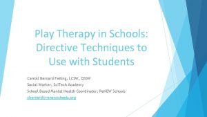 Play therapy examples