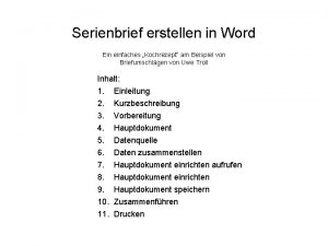 Kochrezept vorlage word