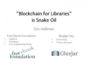 Snake oil cryptography