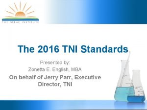 2016 tni standard checklist