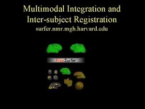 Multimodal Integration and Intersubject Registration surfer nmr mgh