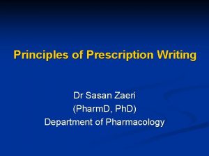 Prescription abbreviations