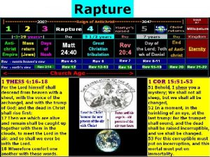 What is the meaning of the rapture