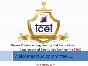 Thakur college of engineering and technology