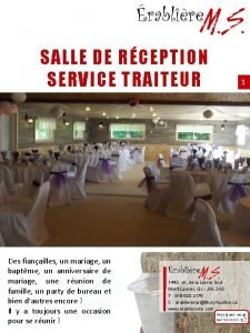 SALLE DE RCEPTION SERVICE TRAITEUR Des fianailles un