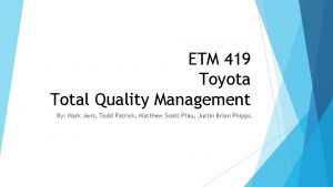 Toyota quality control