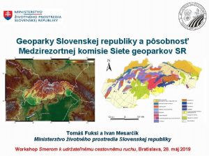 Geoparky Slovenskej republiky a psobnos Medzirezortnej komisie Siete