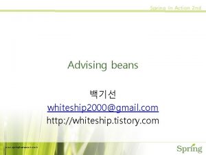 Spring In Action 2 nd Advising beans whiteship