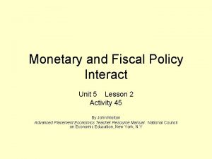 Graphing monetary and fiscal policy interactions
