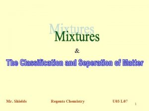 Paper chromatography is a method used in regents