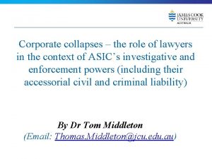Corporate collapses the role of lawyers in the