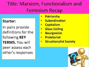 Functionalism vs marxism