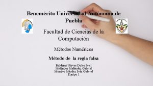 Benemrita Universidad Autnoma de Puebla Facultad de Ciencias