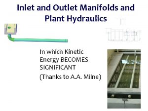 Inlet and Outlet Manifolds and Plant Hydraulics In