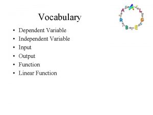Dependent variable and independent variable