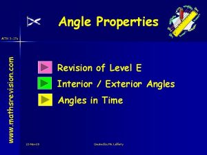 Angle Properties www mathsrevision com MTH 3 17