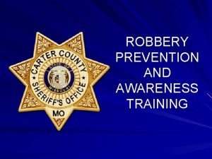 Robbery awareness