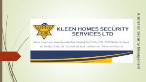 Kleen homes security services