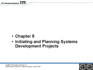 Initiating and planning systems development projects