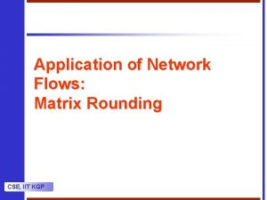 Network flow matrix