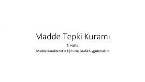 Madde karakteristik eğrisi