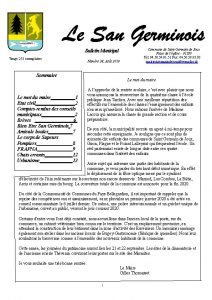 Bulletin Municipal Tirage 275 exemplaires Numro 38 Aot