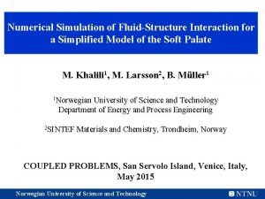 Numerical Simulation of FluidStructure Interaction for a Simplified