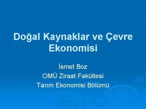 Doğal kaynakların sınıflandırılması