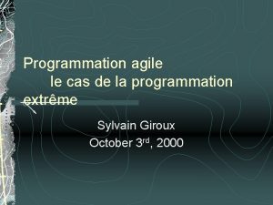 Programmation agile