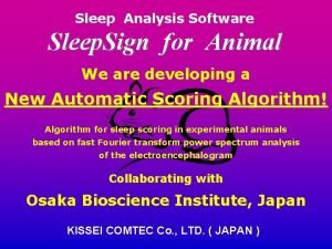 Sleep Analysis Software Sleep Sign for Animal We