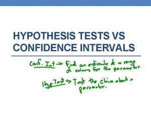 Confidence interval vs hypothesis testing
