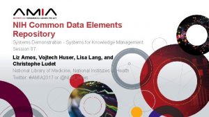 Common data elements nih