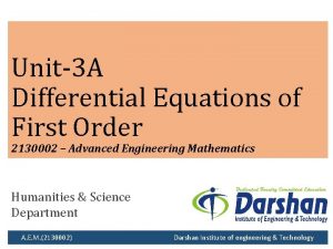 Exact differential equation
