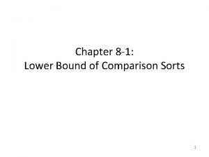 Comparison sort lower bound