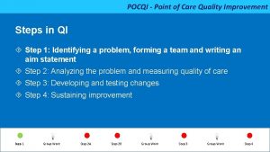 Point of care quality improvement