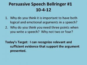 Persuasive speech thesis