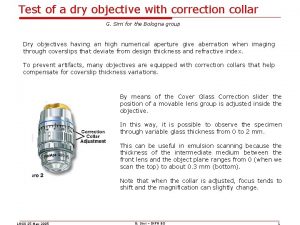 Objective correction collar