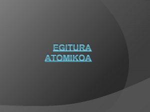 Atomoaren egitura