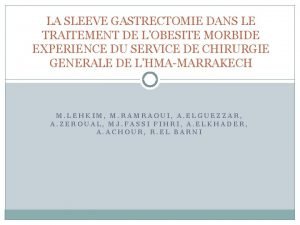 Sleeve gastrectomie marrakech