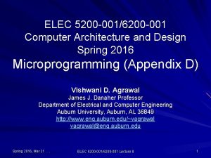 ELEC 5200 0016200 001 Computer Architecture and Design