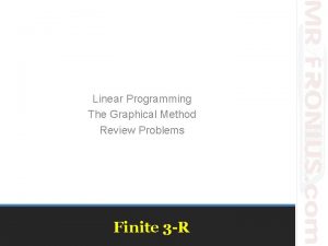 Graphical method linear programming calculator