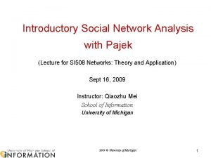 Pajek social network analysis