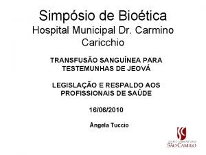 Hospital municipal doutor carmino caricchio
