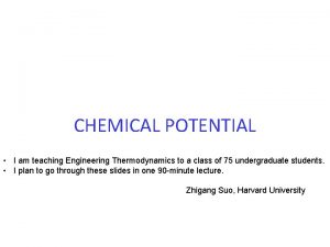 Chemical potential energy equation