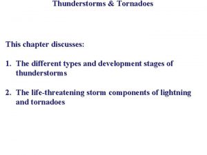 Tornado stages